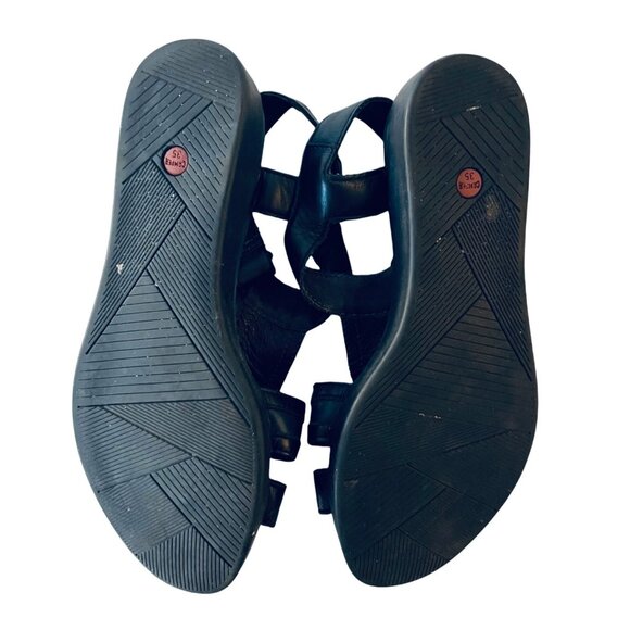 CAMPER Miri T-Strap Sandals 35 5 Low Platform Black Leather 22558 Lightweight - Picture 13 of 13